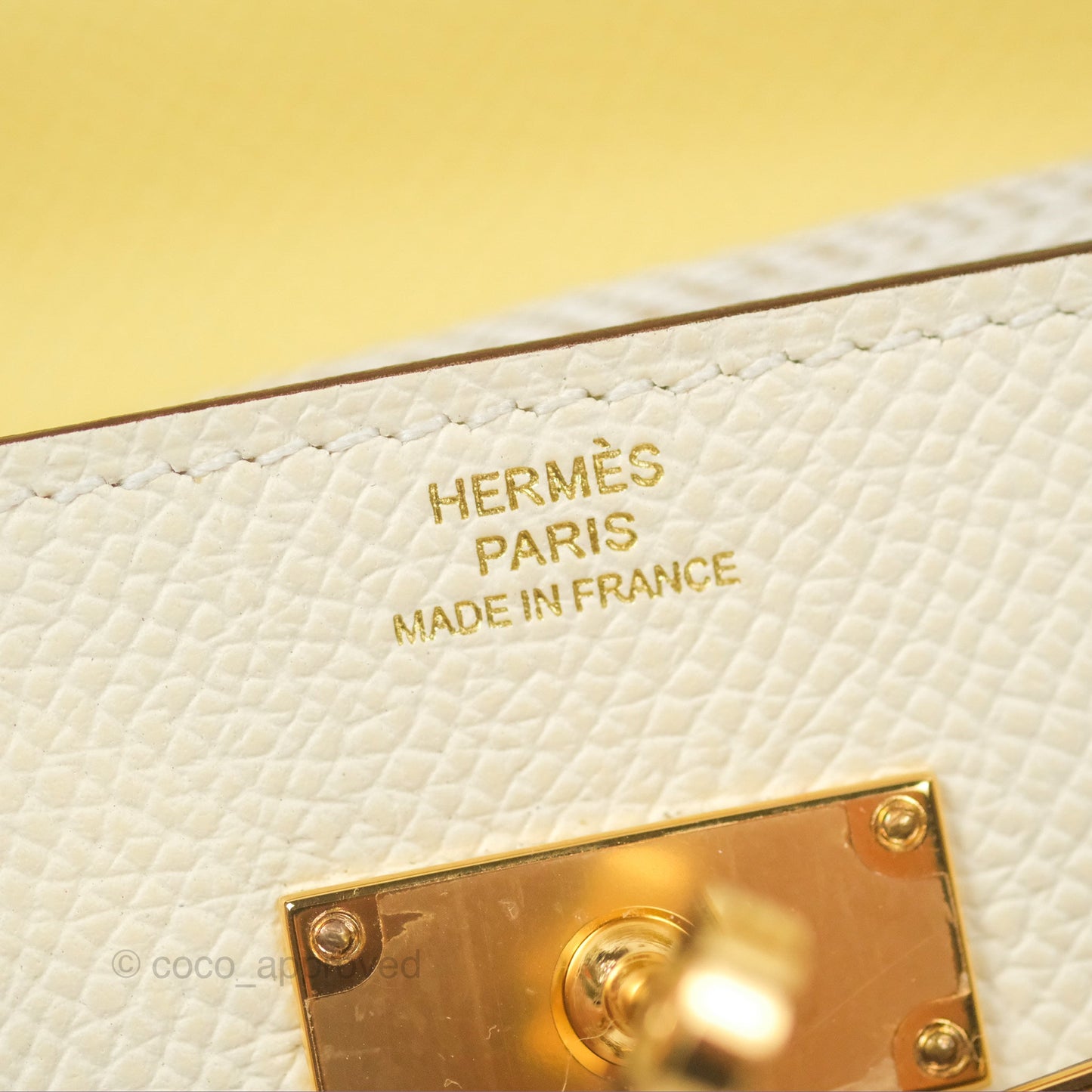 Hermès Kelly To Go Wallet Nata / Jaune Poussin Epsom Gold Hardware