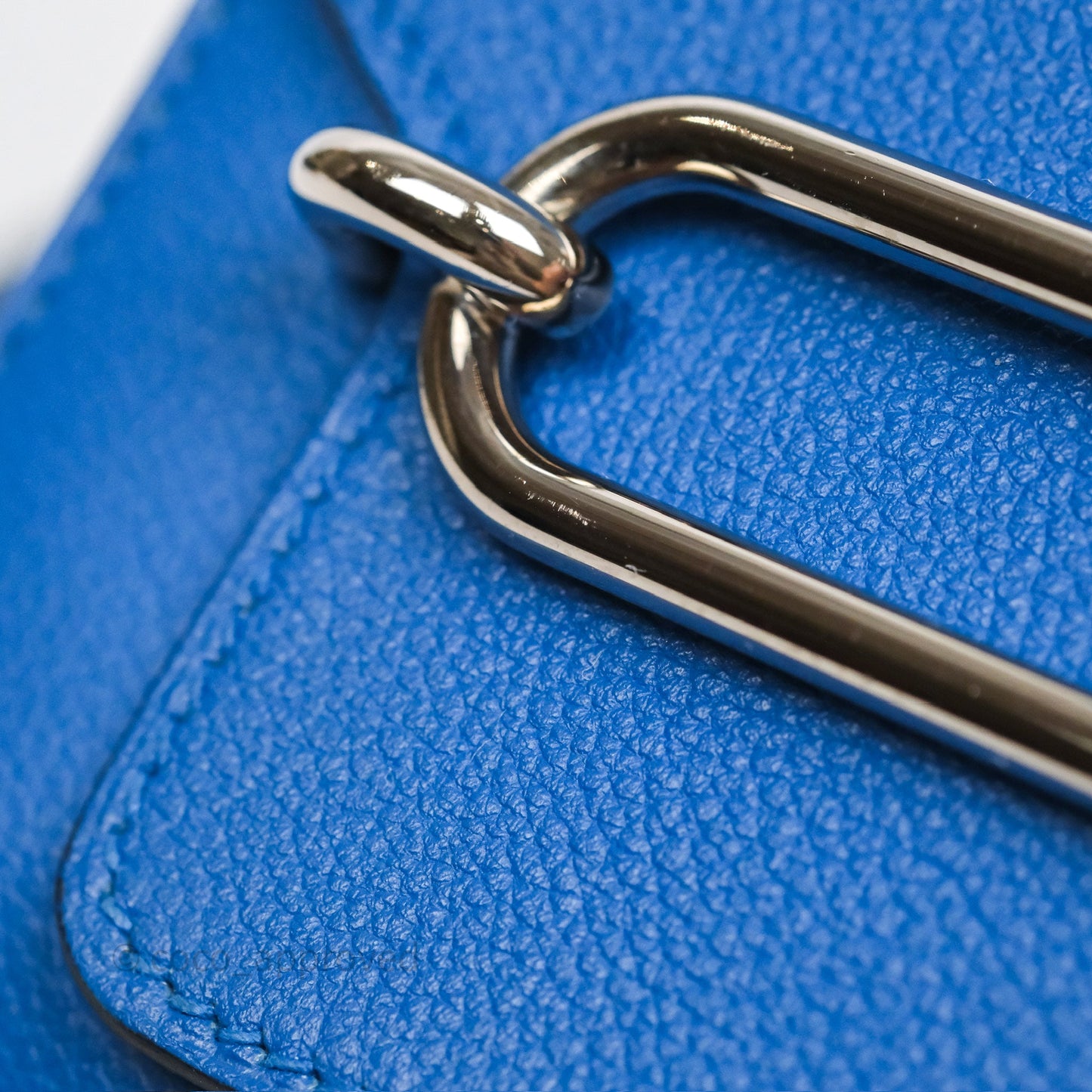 Hermès Roulis Mini 18 Blue Zellige I7 Evercolor Palladium Hardware