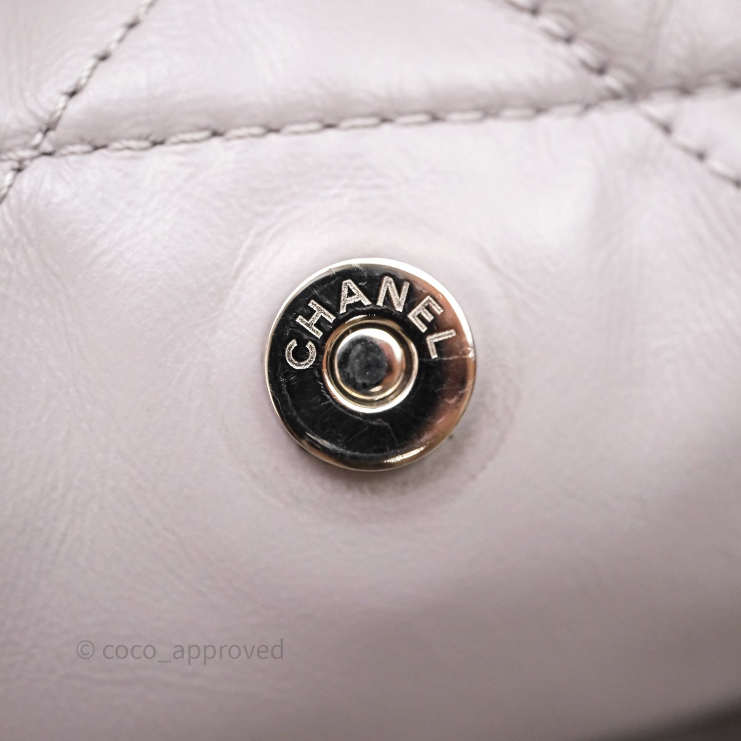 Chanel 22 Small Grey Aged Calfskin Matte Silver Hardware