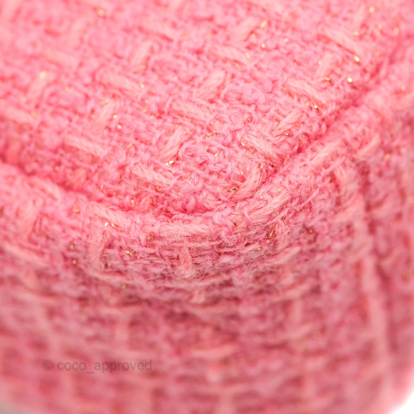 Chanel 19 Small Tweed Pink Glitter Mixed Hardware