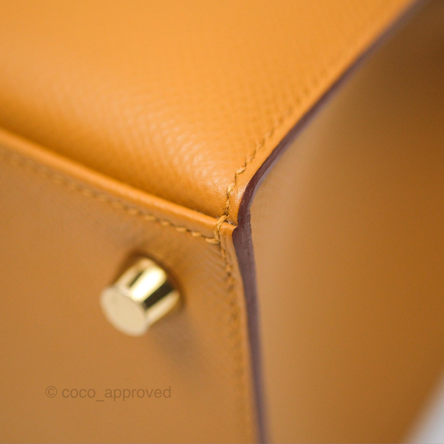 Hermès Sellier Kelly 25 Sesame 2S Epsom Gold Hardware