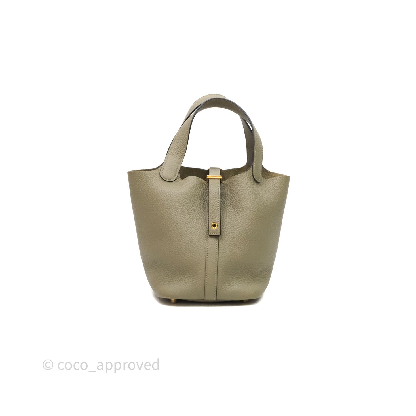 Hermès Picotin Lock 18 Q1 Sauge Clemence Gold Hardware
