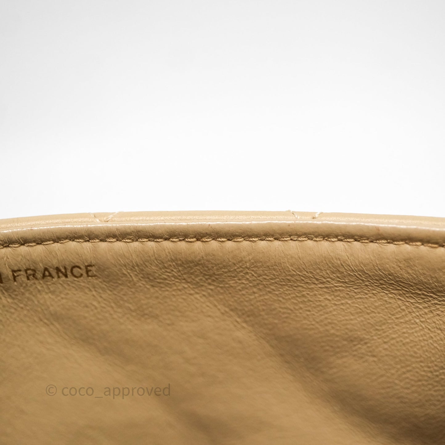 Chanel Vintage Mini Flap Bag Beige Lambskin Gold Hardware