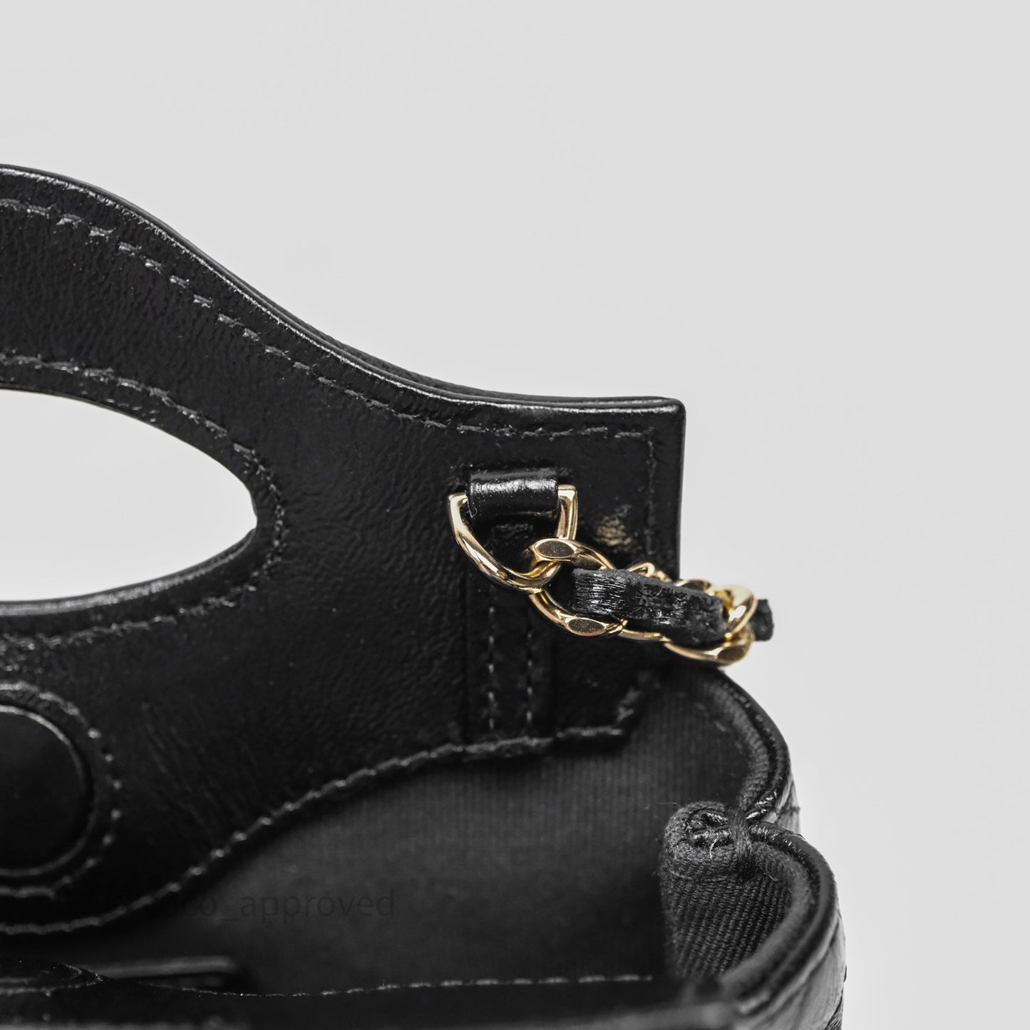 Chanel Micro 31 Clutch With Chain Black Shiny Calfskin Gold Hardware