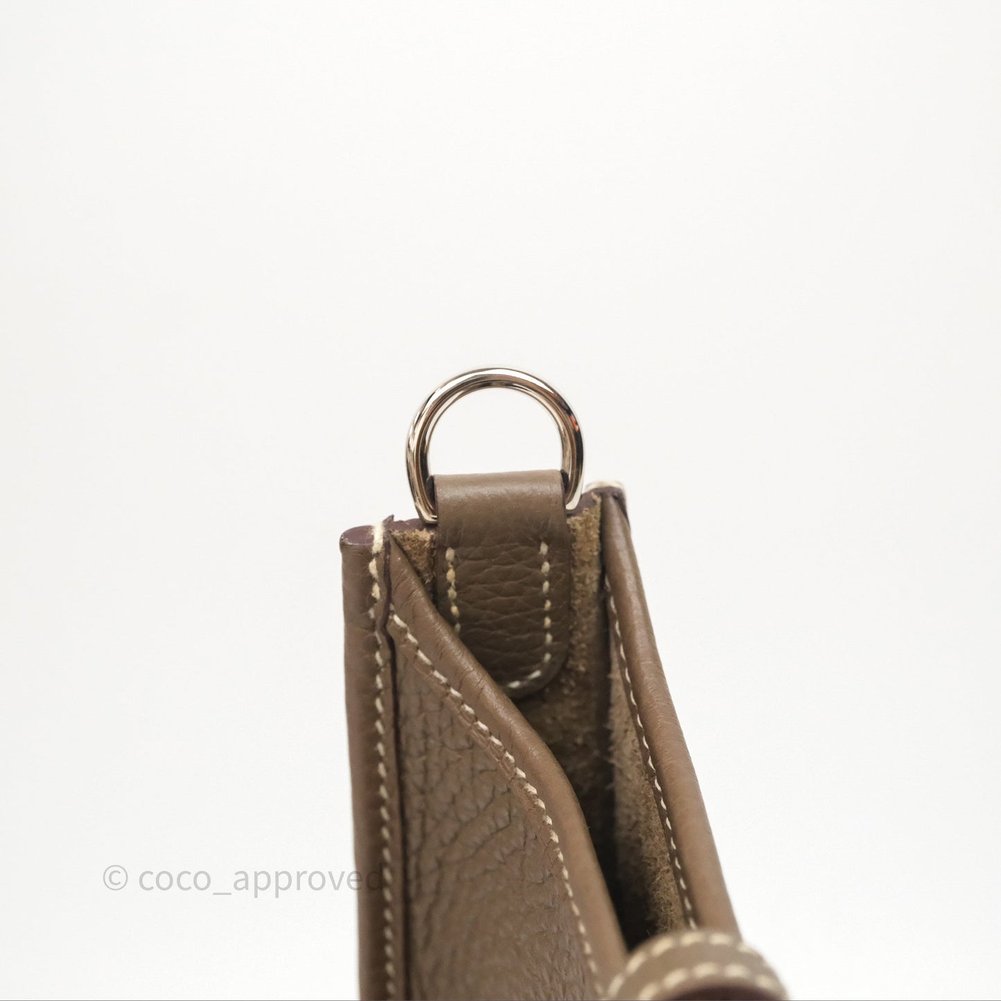Hermès Mini Evelyne 16 Etoupe Clemence Palladium Hardware