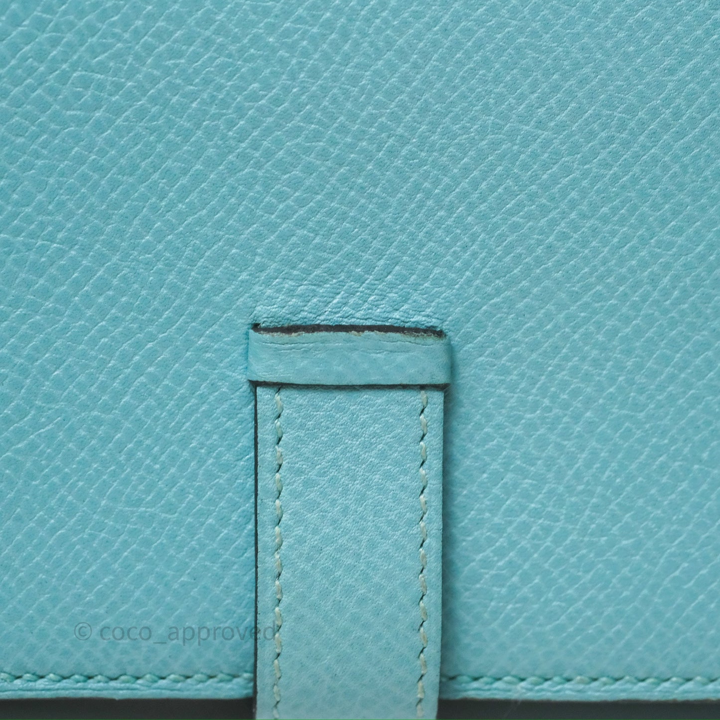 Hermès Bearn Long Wallet Bleu Atoll 3P Epsom Gold Hardware