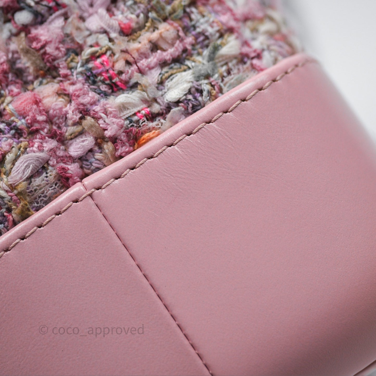 Chanel Gabrielle Small Backpack Pink Tweed Aged Calfskin