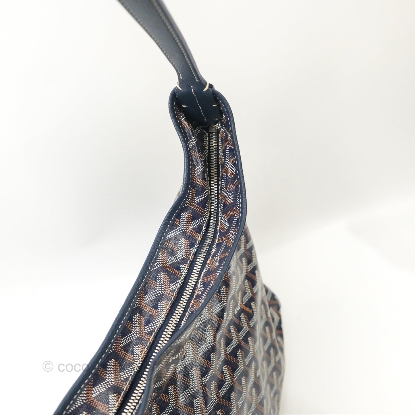 Goyard Bohème Hobo Bag Navy Goyardine Canvas