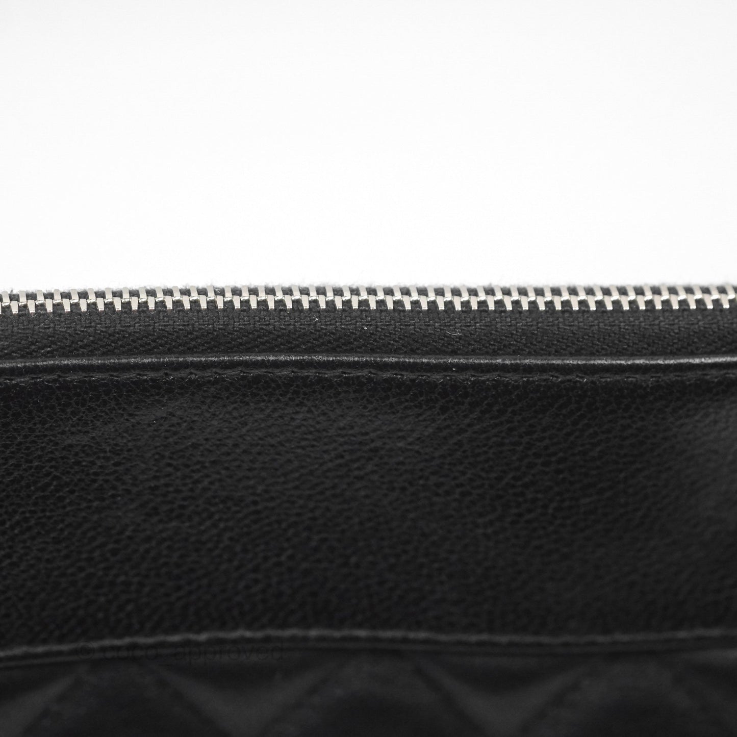 Chanel Mademoiselle Quilted Large O Case Clutch Black Lambskin