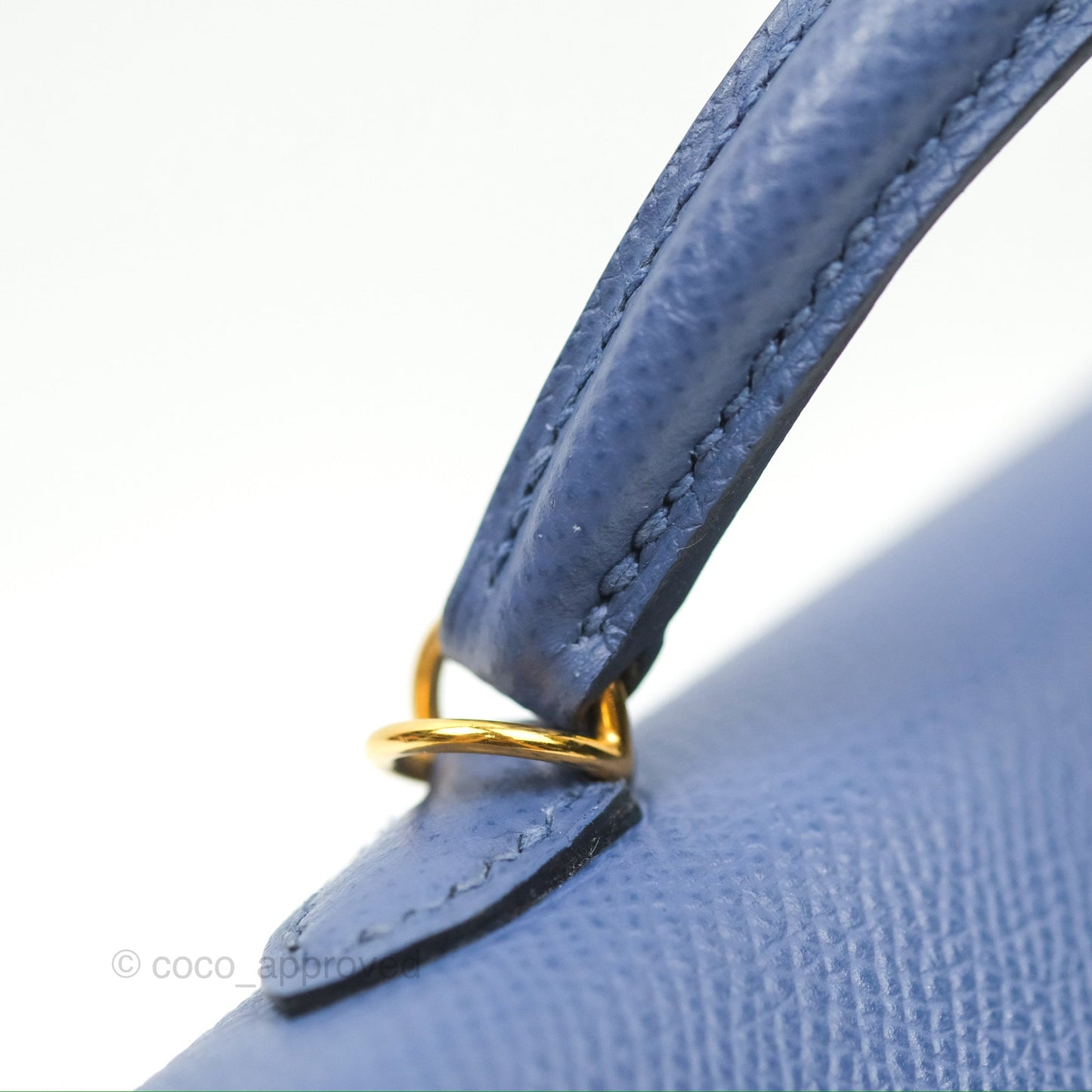 Hermès Mini Kelly II Bleu Brighton Epsom Gold Hardware