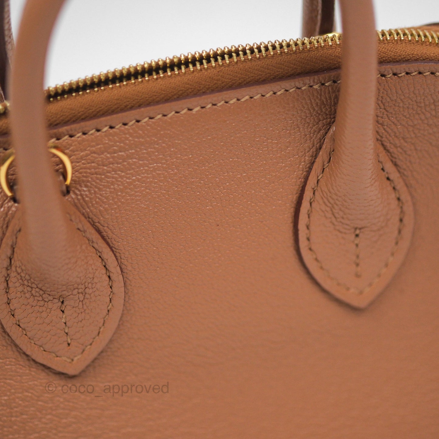 Hermès Bolide Mini 1923 Quebracho 2J Chevre Mysore Gold Hardware
