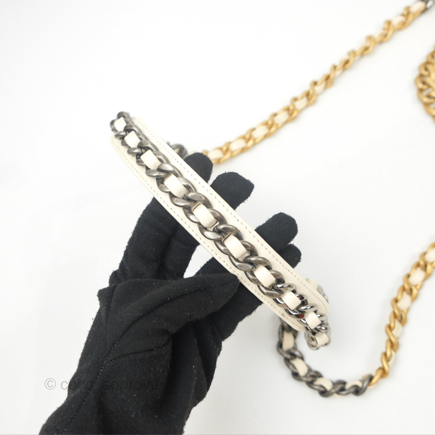 Chanel 19 Small Ivory Cream Mixed Hardware