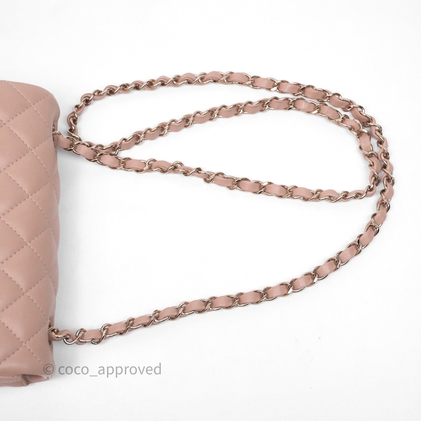Chanel Mini Rectangular Quilted Beige Lambskin Gold Hardware