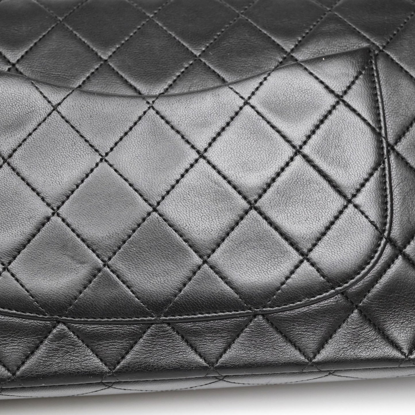 Chanel Vintage Medium Classic Flap Black Lambskin 24K Gold Hardware