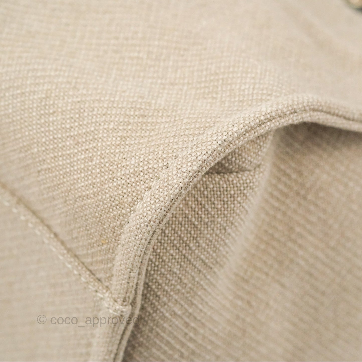 Chanel Large Deauville Black/Taupe Canvas Gold Hardware