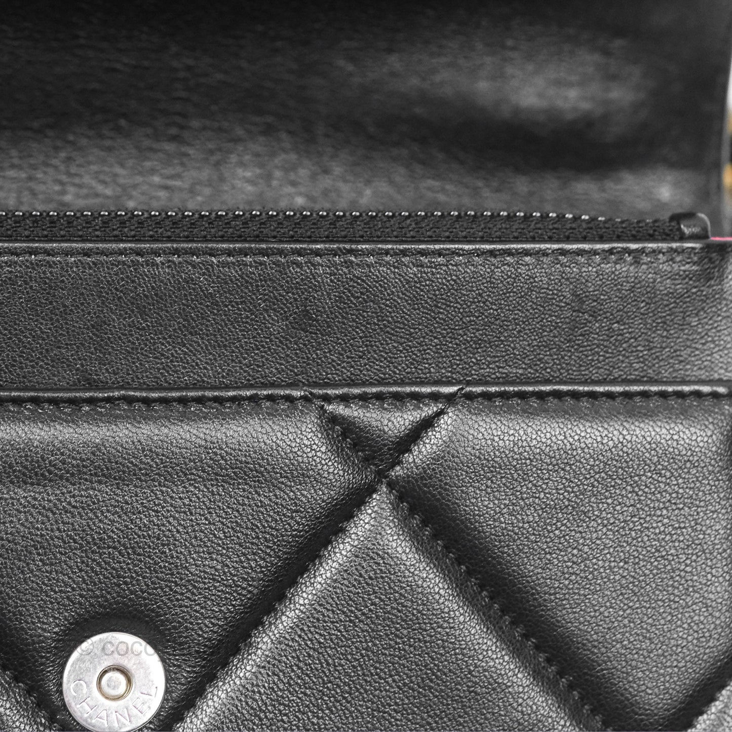 Chanel 19 Wallet on Chain WOC Black Mixed Hardware