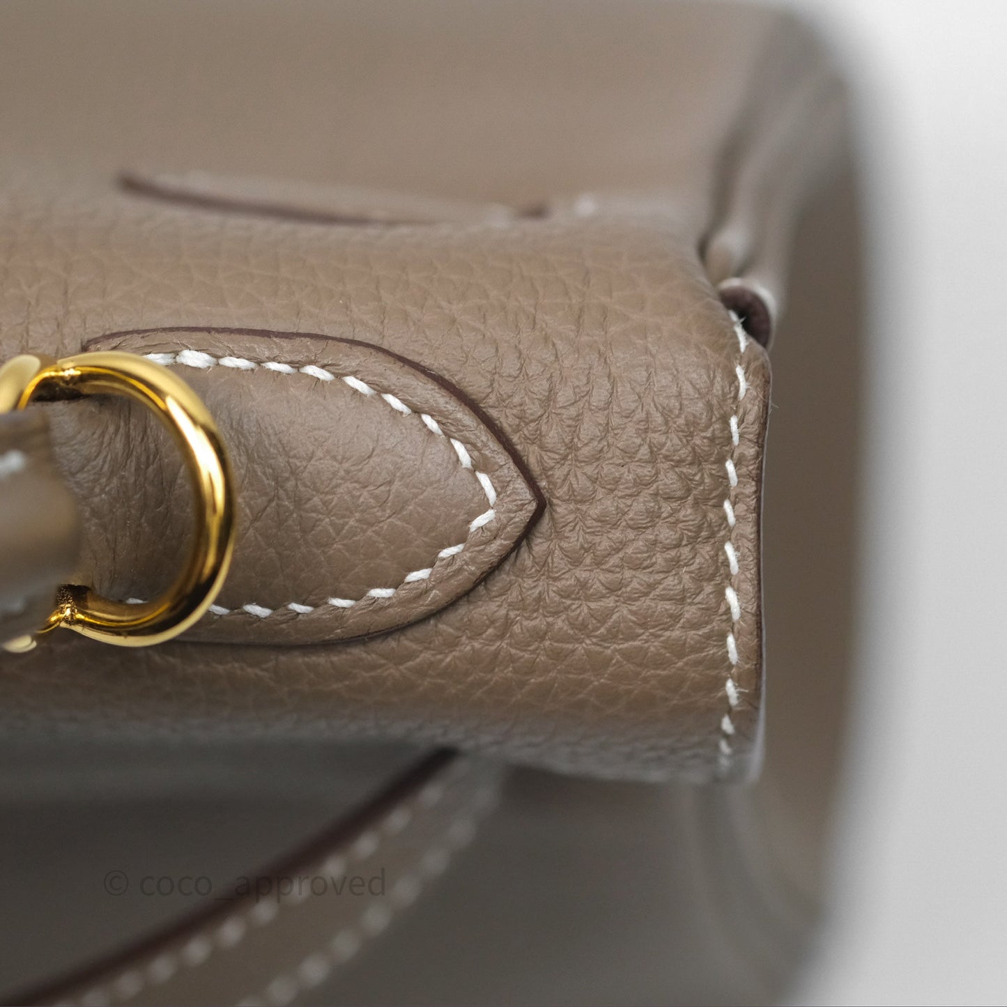 Hermès Kelly 25 Etoupe 18 Retourne Togo Gold Hardware
