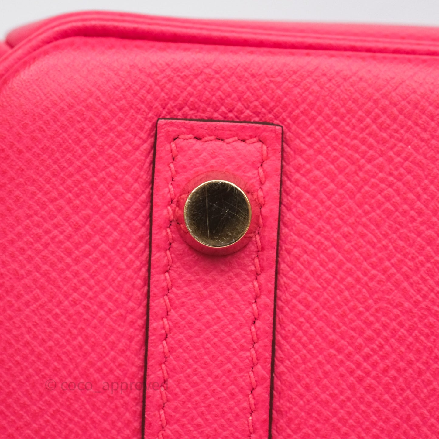 Hermès Birkin Retourne 30 Rose Extreme I6 Epsom Gold Hardware