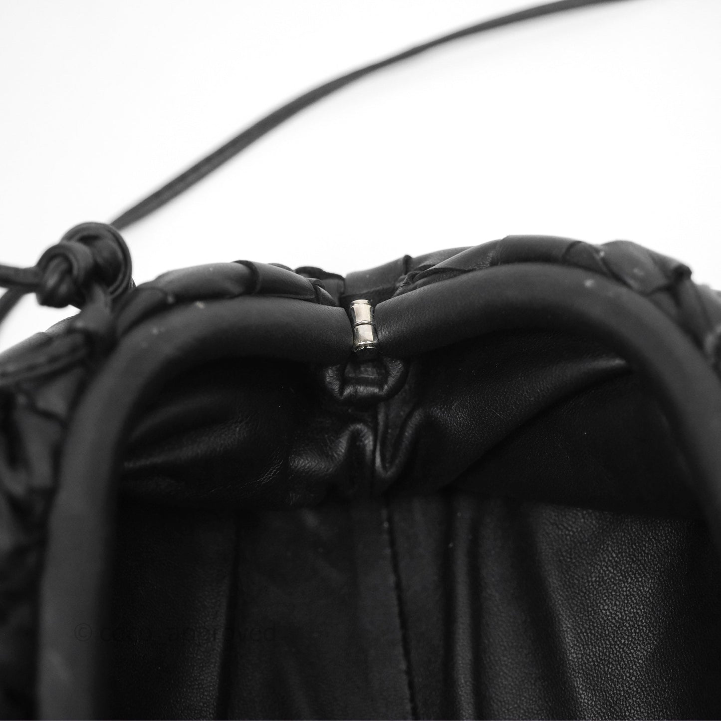 Bottega Veneta Mini Pouch Black Intrecciato Calfskin