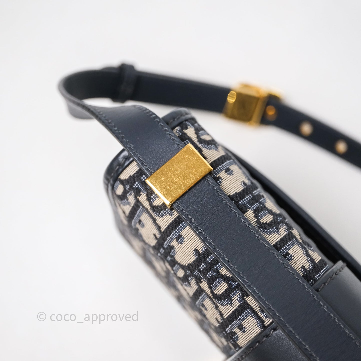 Christian Dior Small 30 Montaigne Bag Blue Dior Oblique Jacquard