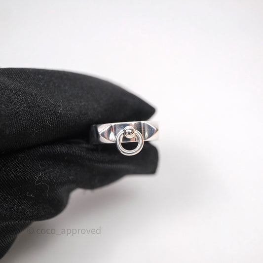Hermes Collier de Chien Ring PM Sterling Silver Size 51