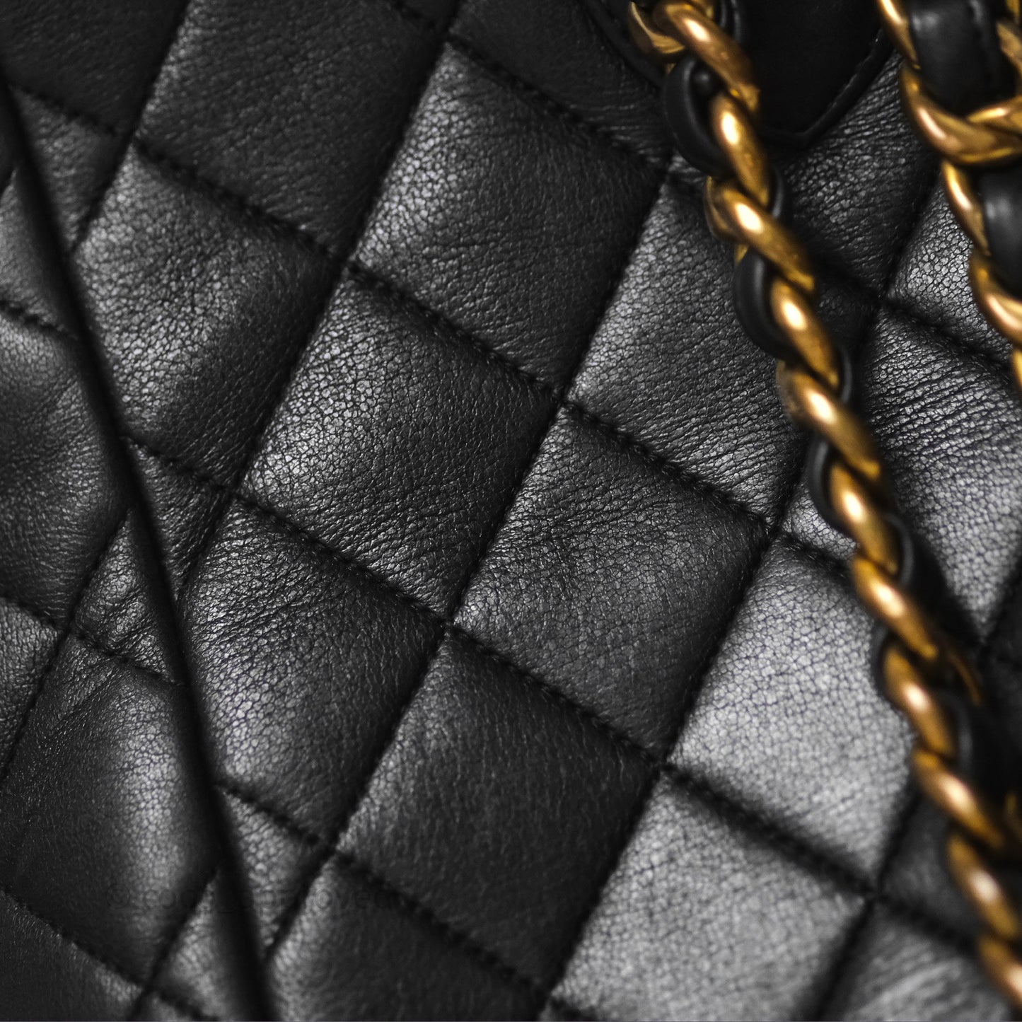 Chanel Vintage CC Duma Backpack Black Lambskin 24K Gold Hardware
