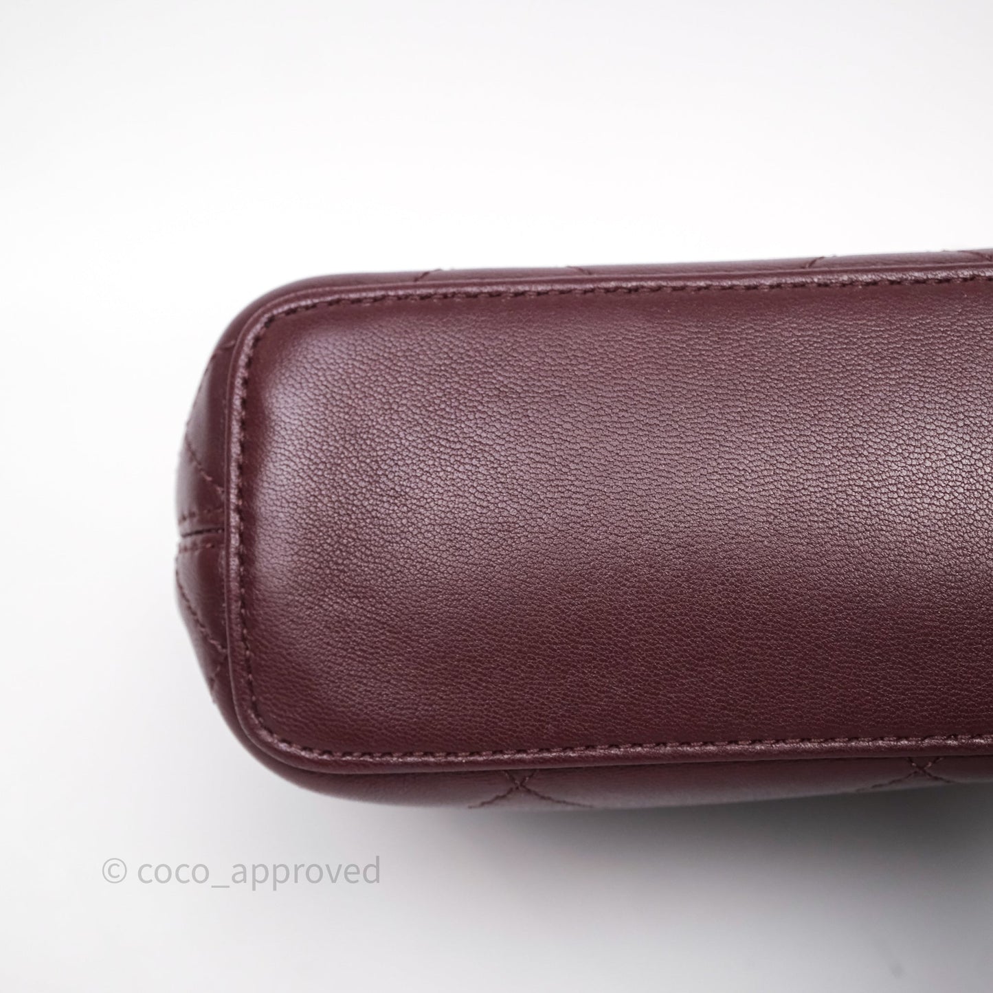 Chanel Quilted Shoulder Flap Bag Red Burgundy Lambskin Gold Hardware
