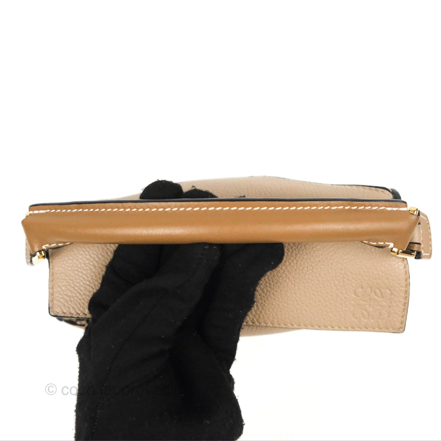 Loewe Mini Puzzle Bag Taupe Calfskin