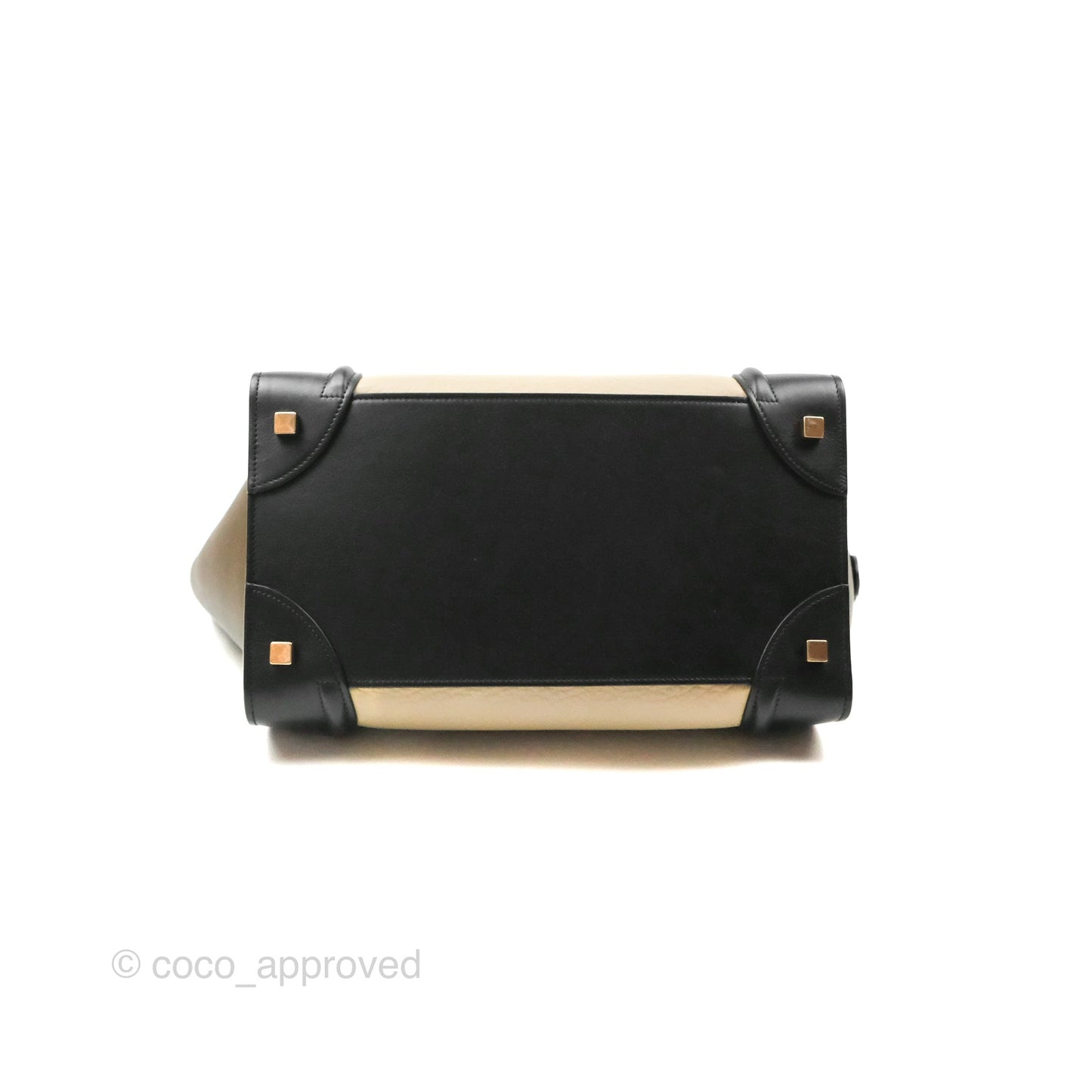 Celine Mini Luggage Bag Black/Brown/Ivory Calfskin