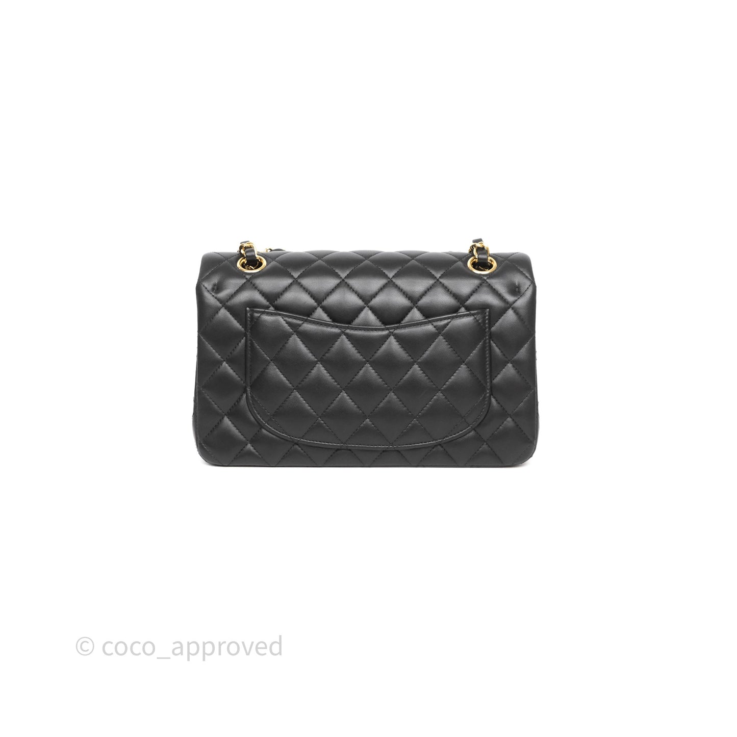 Chanel Small Classic Flap Quilted Black Lambskin Gold Hardware
