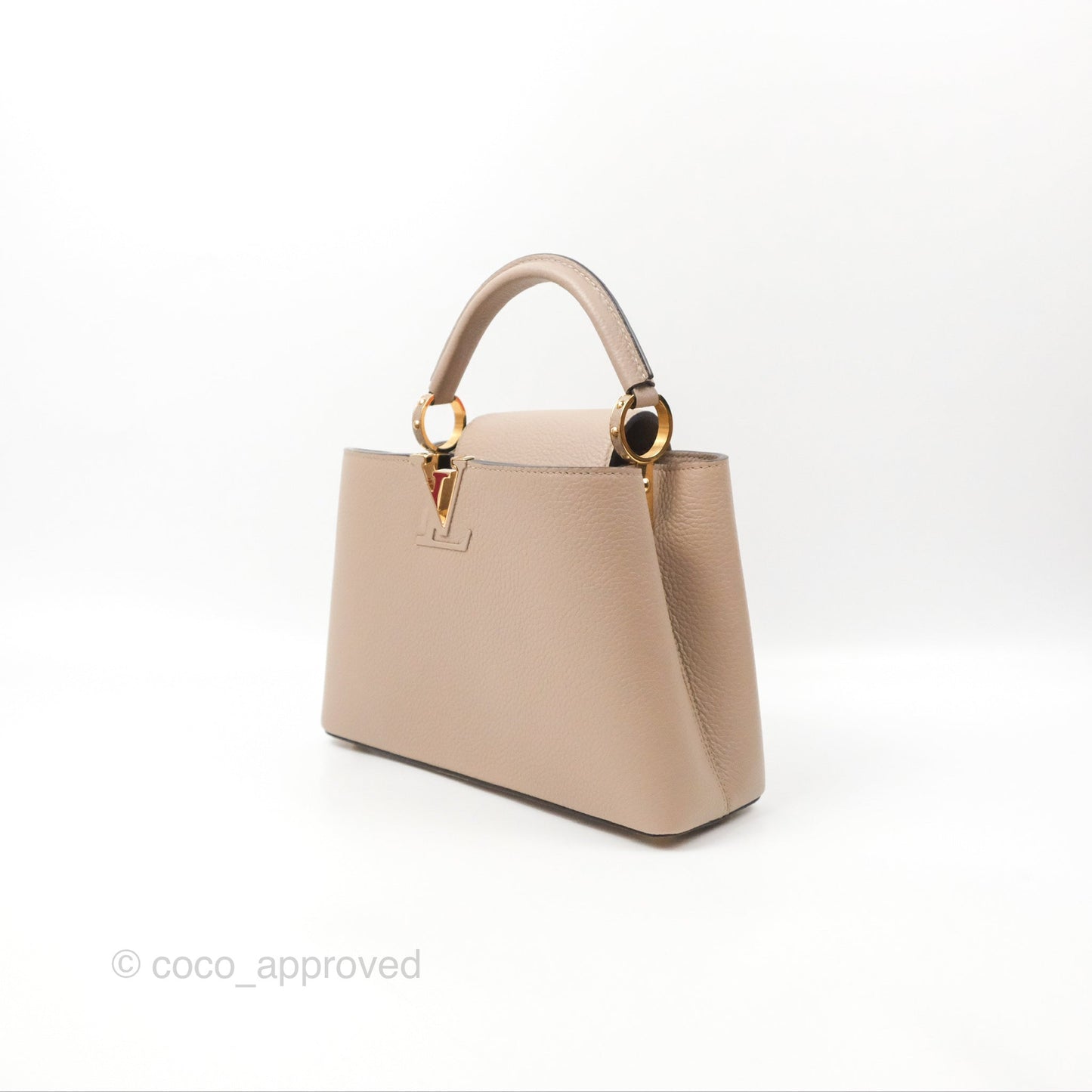 Louis Vuitton Taurillon Capucines BB Galet