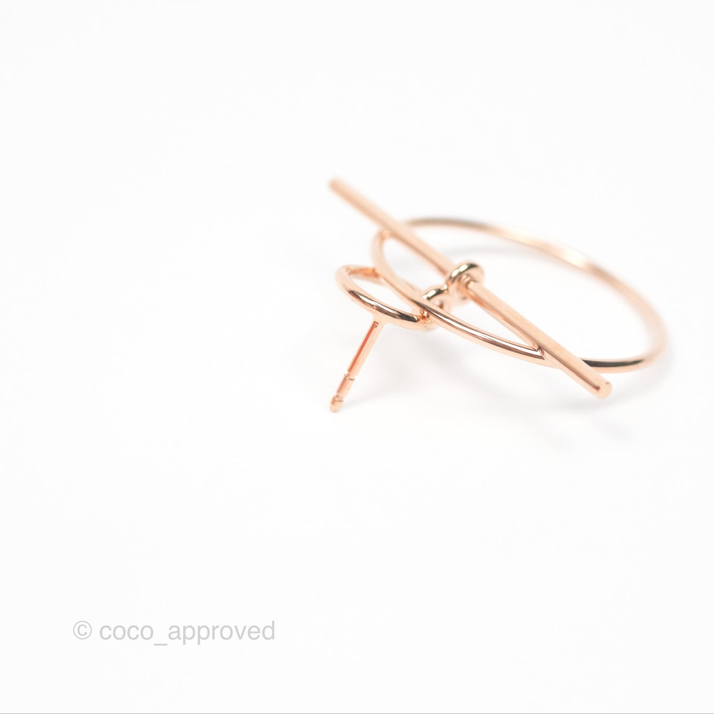 Hermès Loop Earrings Small Model Rose Gold