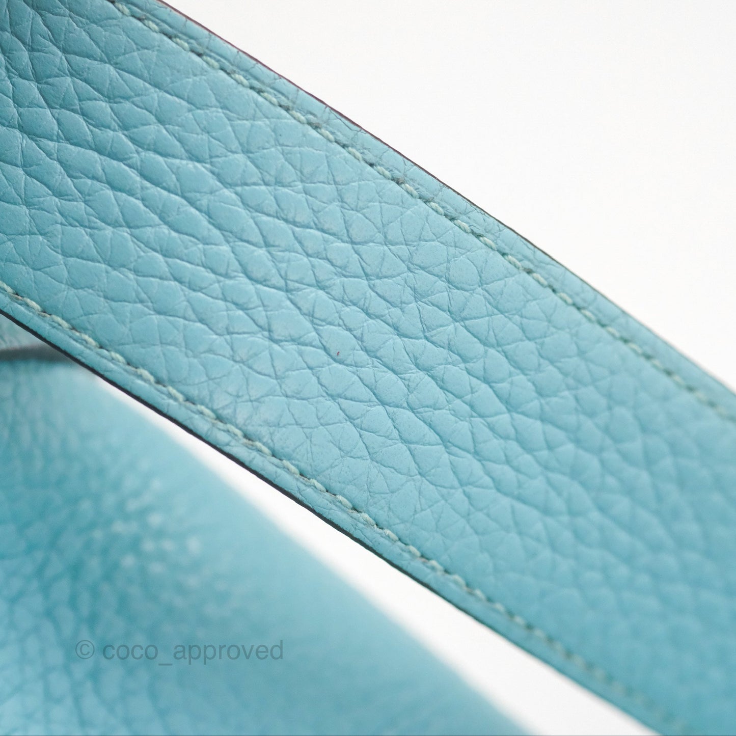 Hermès Lindy 30 Bleu Atoll Clemence Palladium Hardware
