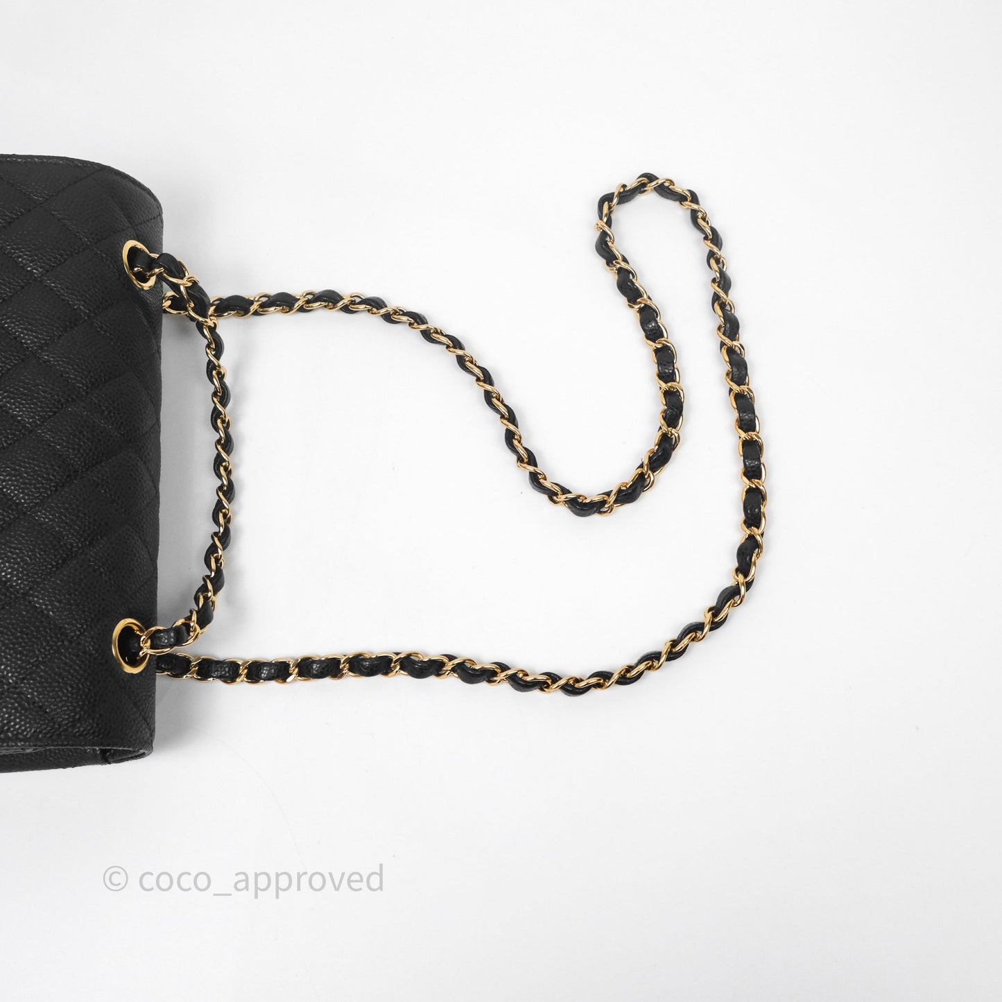 Chanel Small Classic Flap Quilted Black Caviar Gold Hardware