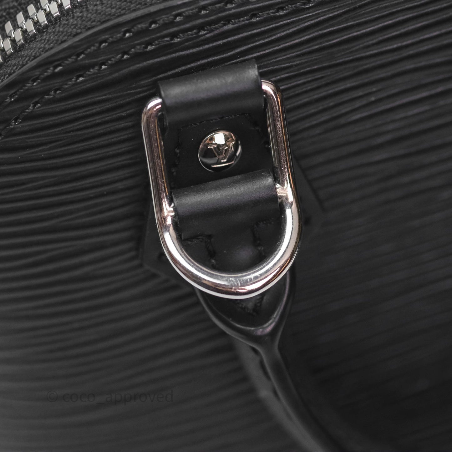 Louis Vuitton Alma Nano Black Silver Hardware