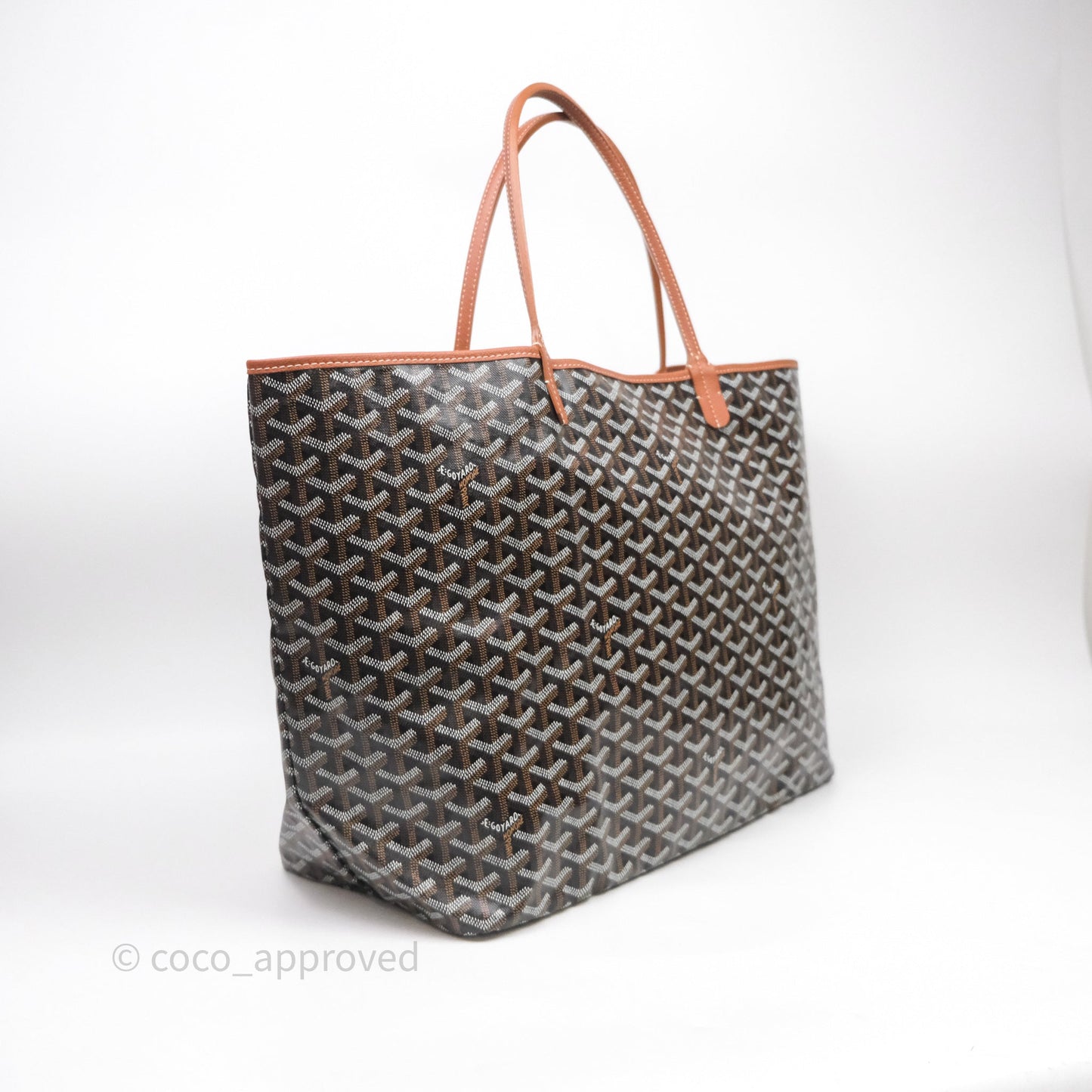 Goyard Saint Louis Tote Bag GM Black/Tan