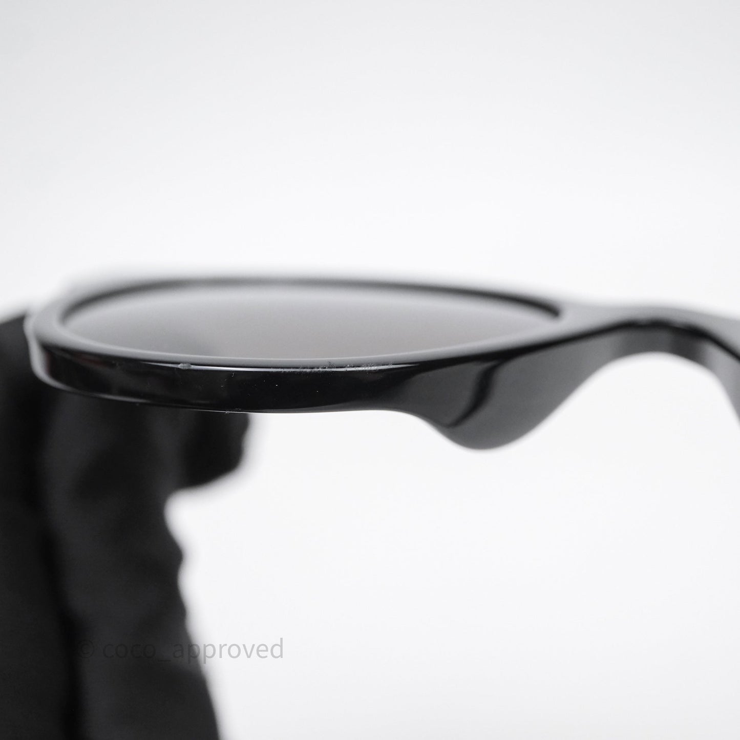 Chanel Logo Butterfly Sunglasses Black Beige Acetate