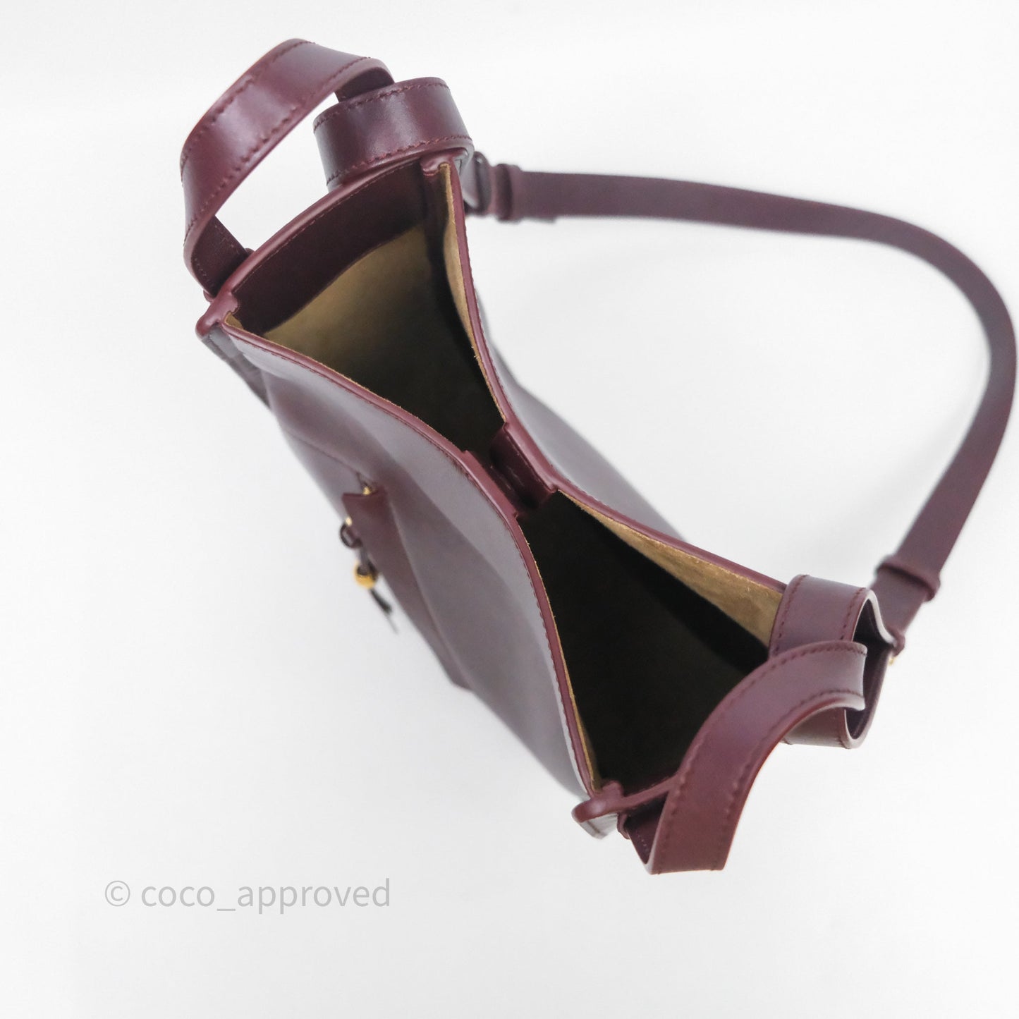 Loewe Hammock Slice Dark Red Bag Gold Hardware