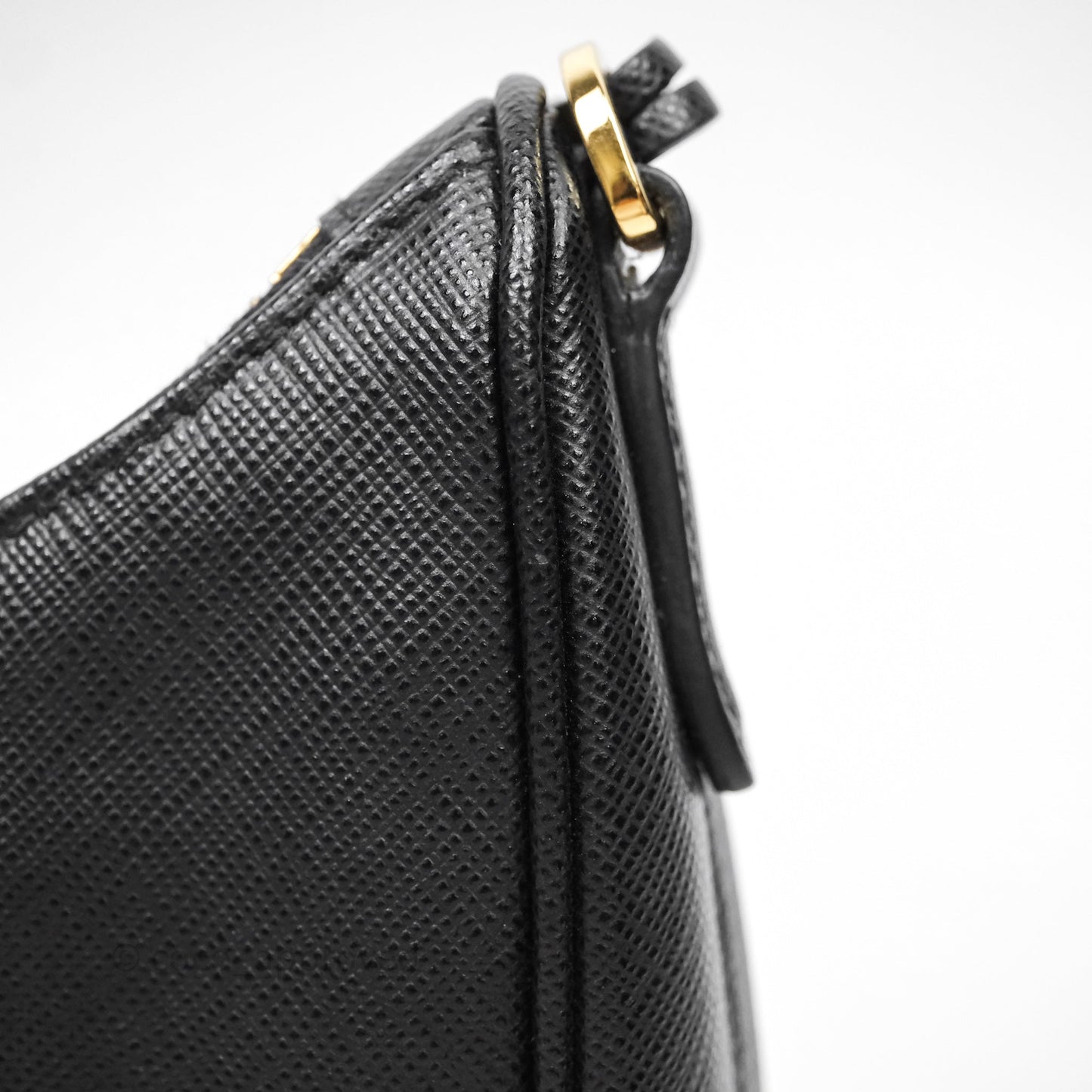 Prada Re-Edition 2005 Black Saffiano Leather Bag Gold Hardware