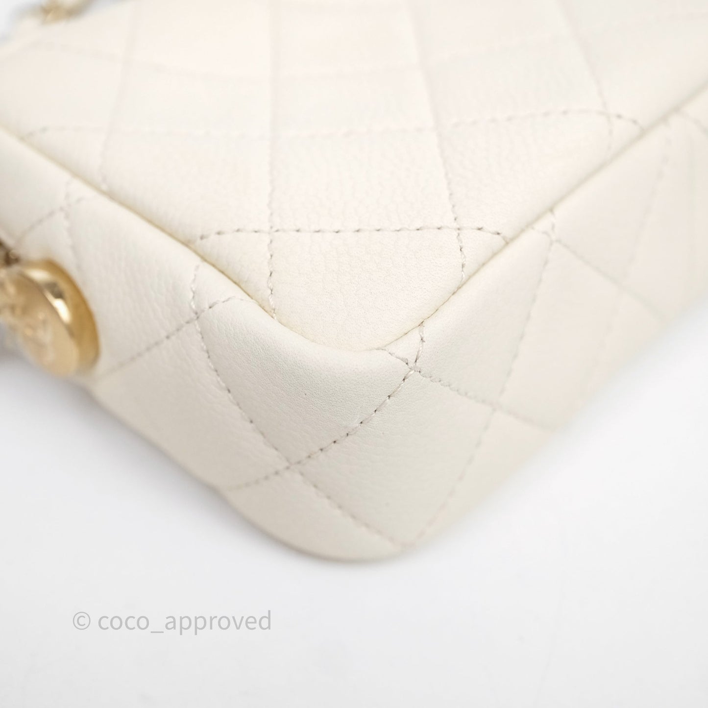 Chanel Mini Camera Bag Light Beige Caviar Gold Hardware