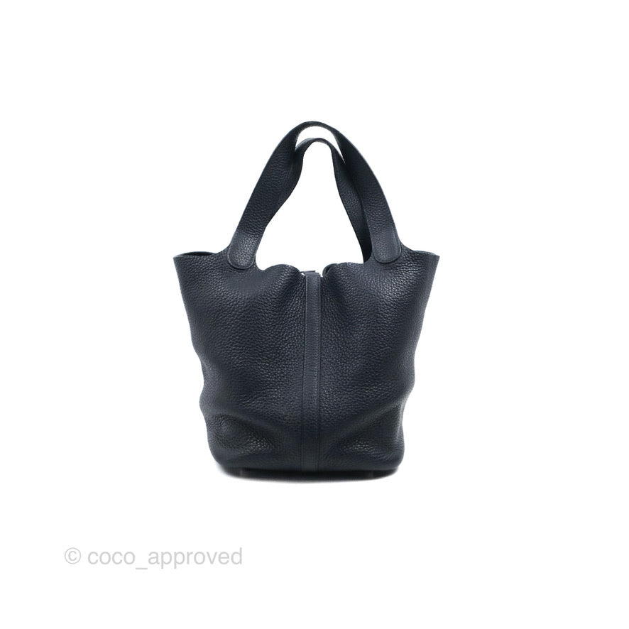 Hermès Picotin 22 Bleu Nuit 2Z Clemence Palladium Hardware