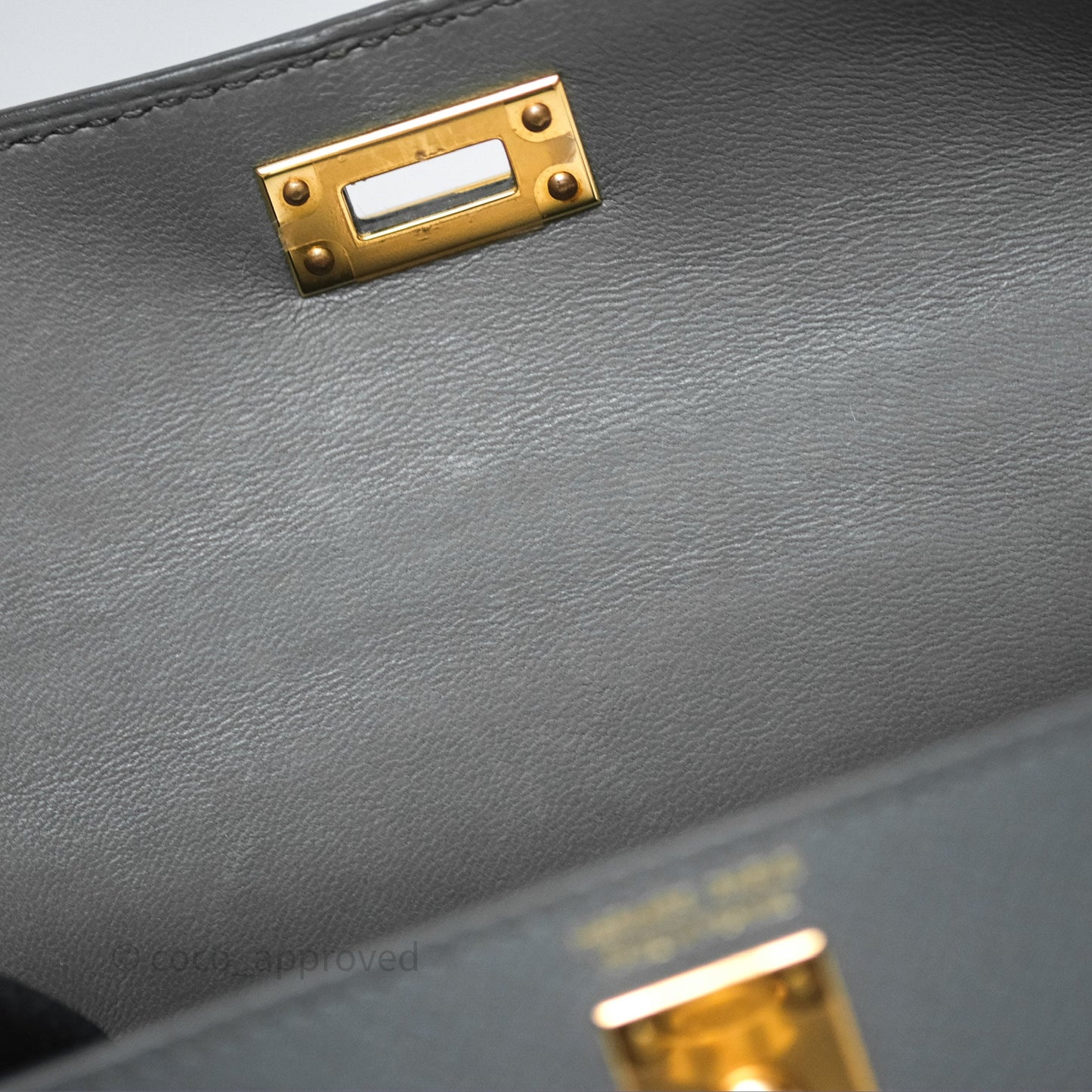 Hermès Mini Kelly II Vert Amande 63 Epsom Gold Hardware