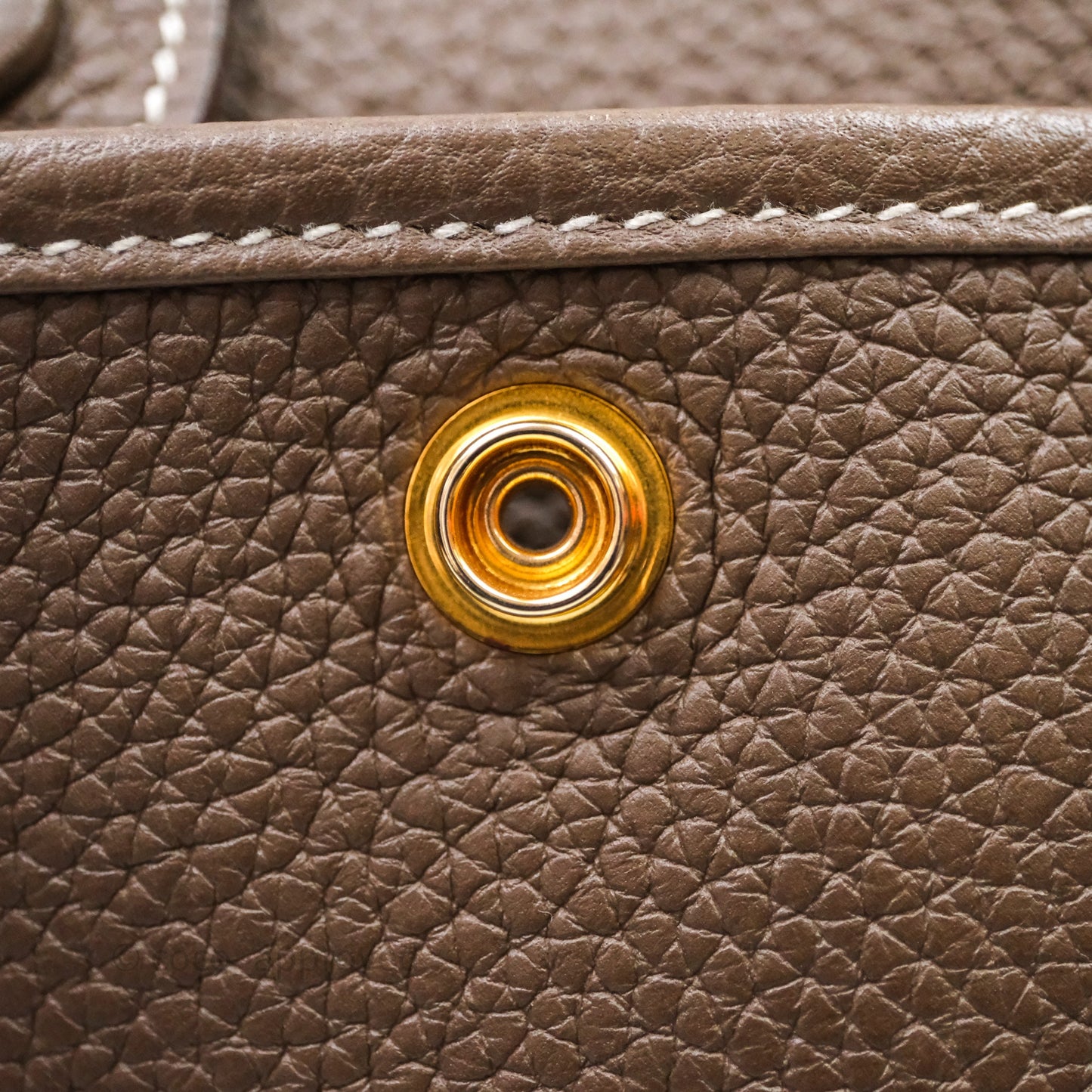 Hermes Evelyne III 29 Etoupe 18 Taurillon Clemence Gold Hardware