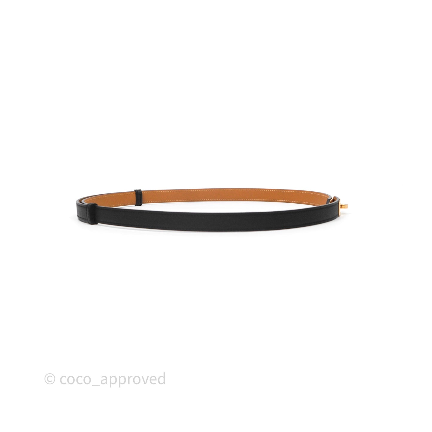 Hermès Kelly 18 Belt Black Epsom Gold Hardware