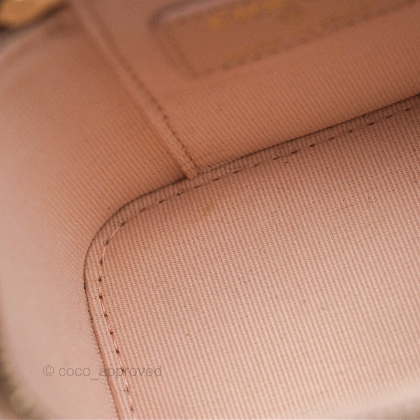 Chanel Mini Vanity With Chain Beige Pink Caviar Gold Hardware