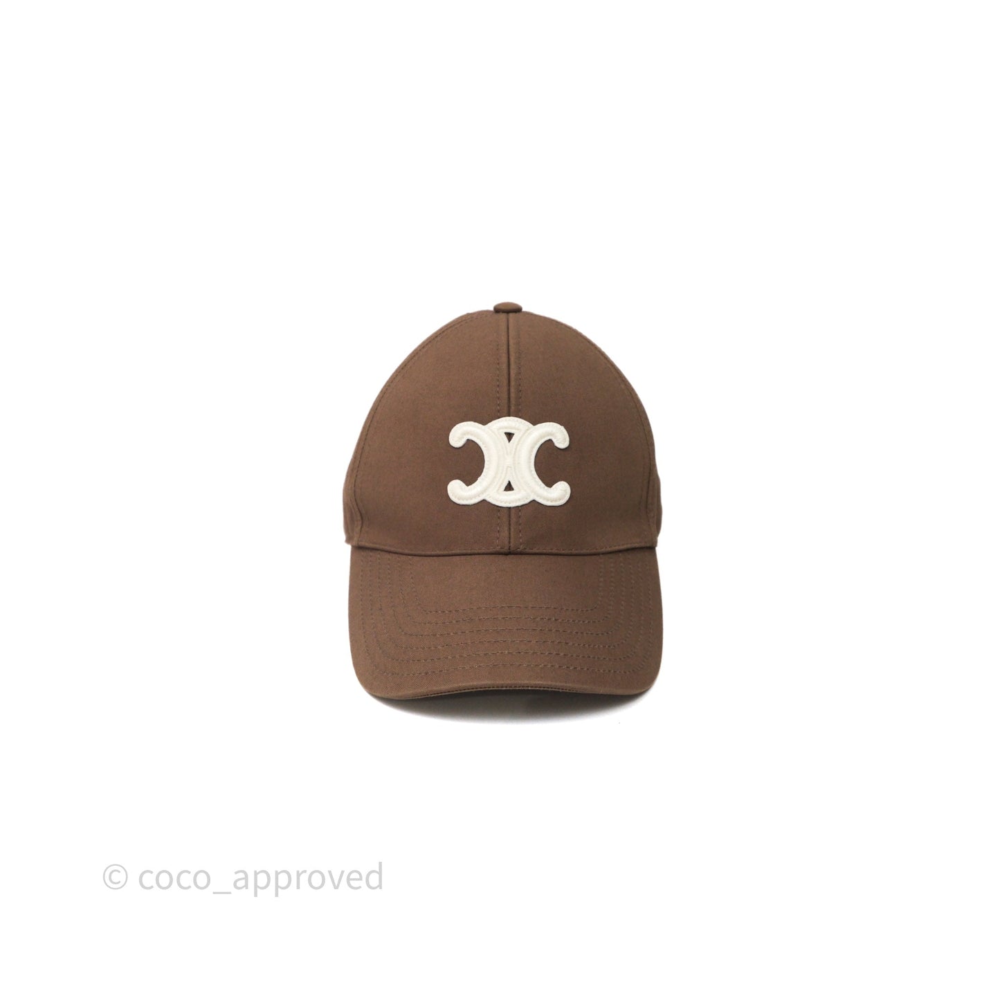 Celine Casquette Baseball Triomphe Cap Brown Size M