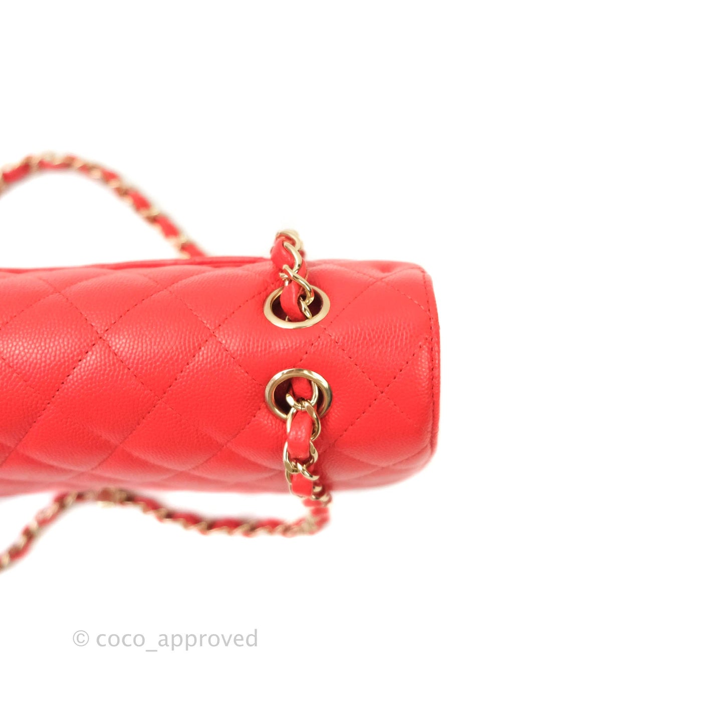 Chanel Classic M/L Medium Double Flap Red Caviar Gold Hardware