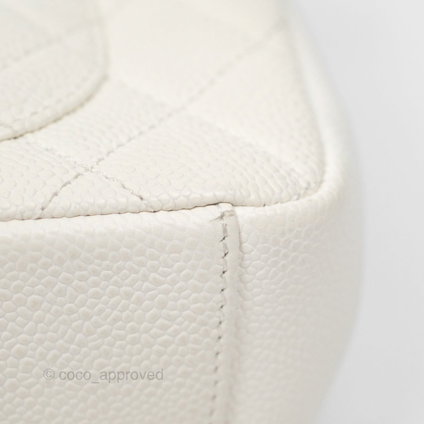 Chanel Small CC Filigree Flap Quilted Ivory Caviar