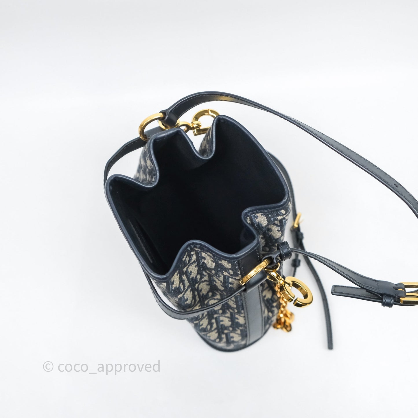 Christian Dior Medium O C'est Dior Bucket Bag Blue Dior Oblique Jacquard