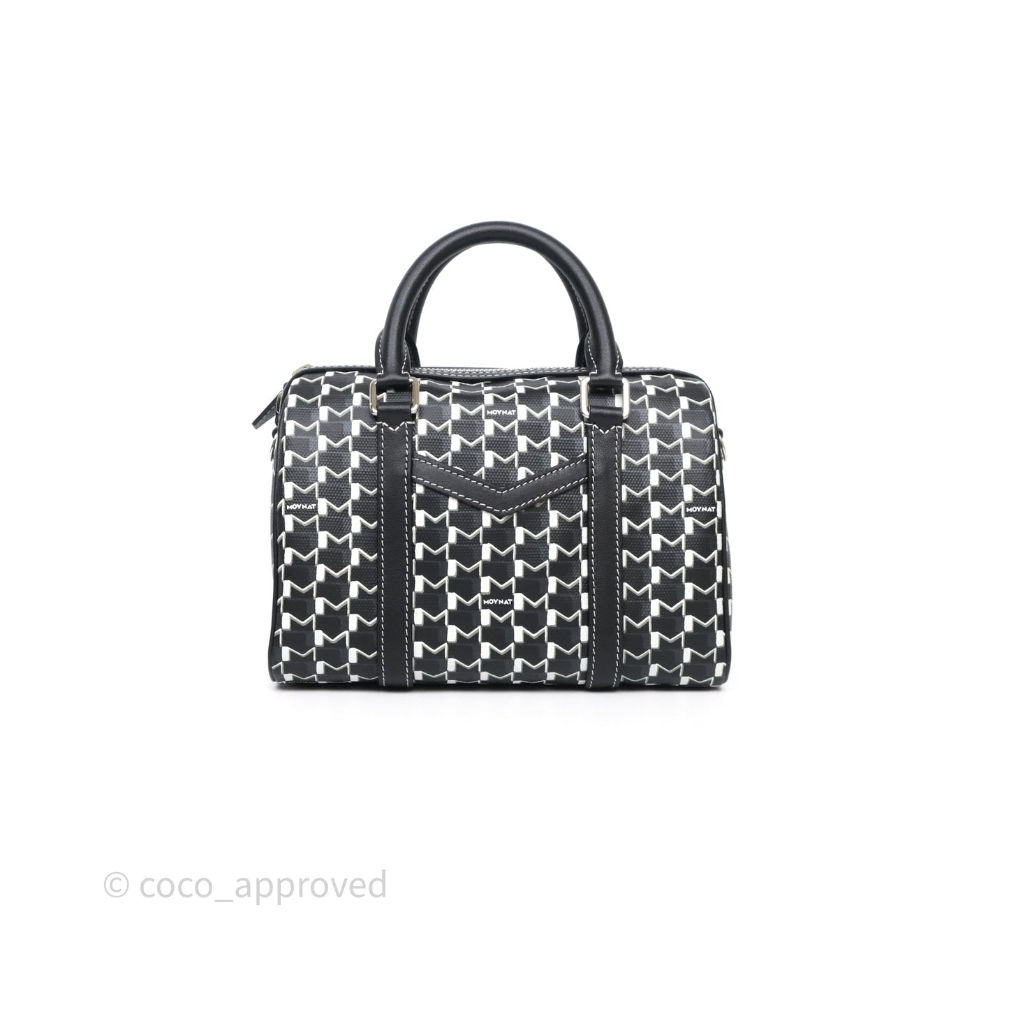 Moynat X Kasing Lung 48H Mini M Labubu Bag Black Canvas Sliver Hardware